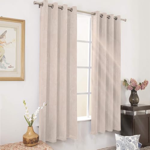 Rideau Cuisine Rose Clair Occultant Isolant Thermique 140x175 - 4