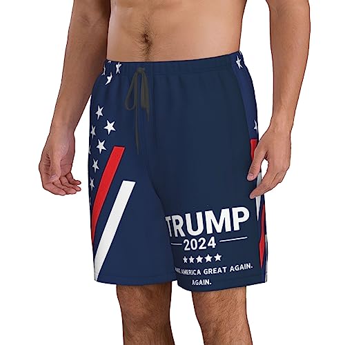 Tru-mp 24 KE America Great Again Men's Swim Trunks Quick Dry Bathing Suit Swimming Board Shorts Beach Swimwear -2