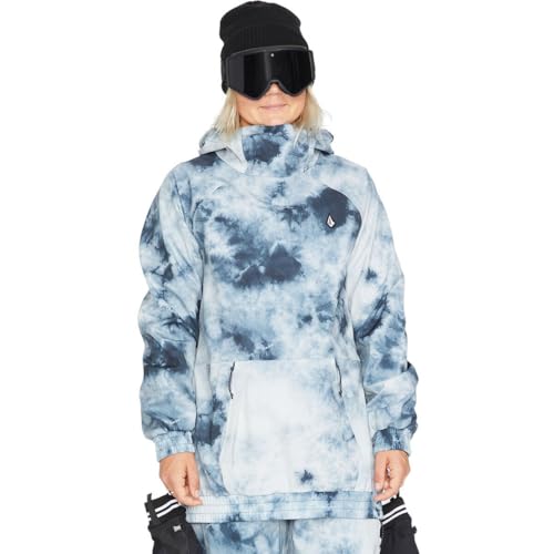 Volcom Women's Standard Portal Bonded Stretch Snowboard Ski Winter Hooded Shell Jacket, Storm Tie-Dye S3, Medium