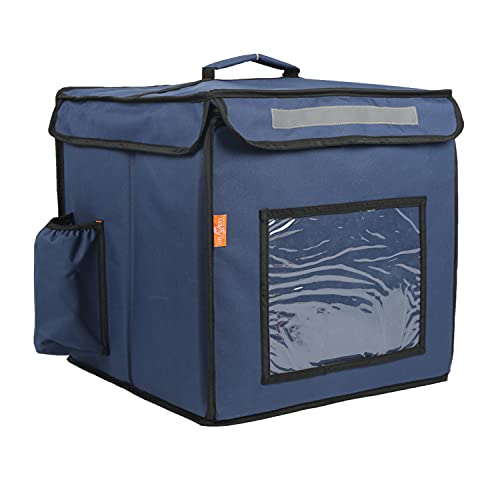Image of Polyester Modern Maxim Insulated Water Stain Repellent Food Pizza Courier Bag 67 Litres 16X16X16 Inches (Extra Large, Navy Blue)