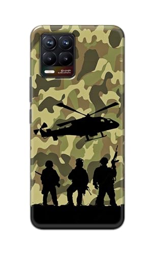 Image of Printed Hard Back Cover Case for Realme 8 4G | Realme 8 Pro 4G Back Cover (Army) -1111