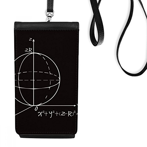 Bourse smartphone math kowledge en faux cuir noir avec finitions soignées et élégantes