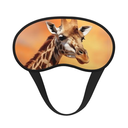 横向き寝用キリン睡眠マスク 遮光ナイトマスク 睡眠用アイマスク レディース メンズ アイカバー ソフトで快適なアイシェード 旅行、昼寝