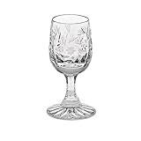 Lieferung 1 Glas CRISTALICA Likörglas Schleuderstern 45ml Schnapsglas Bleikristall Likörglas Shot Stamper
