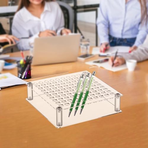 Pot à stylos en acrylique transparent de grande capacité predolo pour l'organisation de bureau - 6