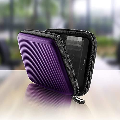 Duronic Hard Drive Case HDC2 /VT | VIOLET | Portable EVA Storage Pouch for External Hardrive & Cables | Lightweight & Protective | Suitable for WE/Western, Toshiba, Buffalo, Hitachi, Seagate, Samsung