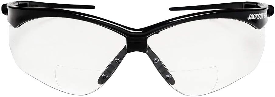 Jackson Safety SG Bifocal Safety Glasses - Readers for Men & Women - ANSI Z87.1 - Pack of 12 - (3 Magnifications Available)