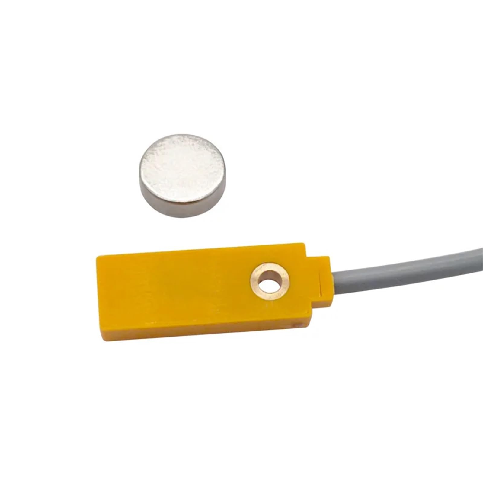 1 sensor de proximidad cuadrado, interruptor magnético, imán inducción NPN PNP, normalmente abierto, distancia detección 25 mm(Hall Npn No)