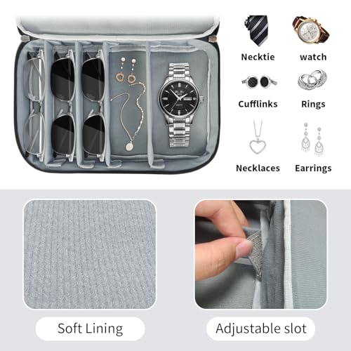 Image of Travel Sunglasses Organizer Case, Portable Sunglasses Case, Eyeglasses Storage Holder for Men Women