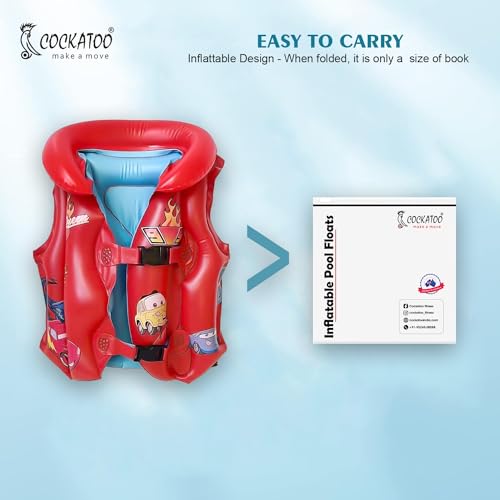 Image of Cockatoo Inflatable PVC Swimming Floats with Handles, Small Swimming Pool Floats
