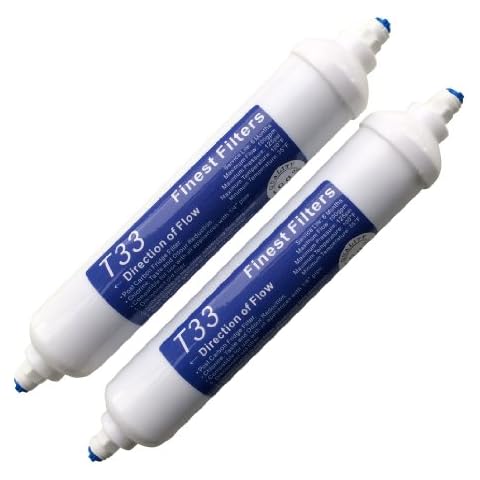 2 x In Line Fridge Water Filters Compatible with Samsung, Daewoo, LG etc Cover