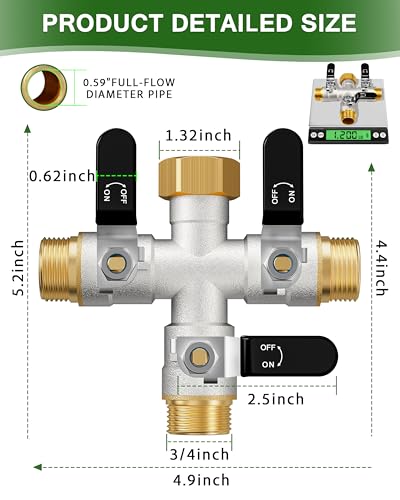 Distributeur d'eau à 3 voies à débit divisé dans trois directions - 8