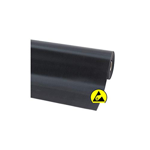 Notrax Rib ‘n’ Roll Teppich, Schwarz, 120cm x 150cm Cover