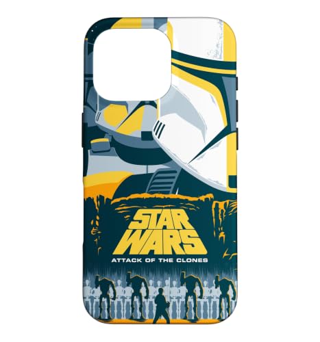 Star Wars Attack of the Clones Illustrated Movie Poster Case for iPhone 16 Pro