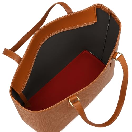 Kit Bolsa Feminina Tipo Sacola + Necessaire Willibags (Caramelo)