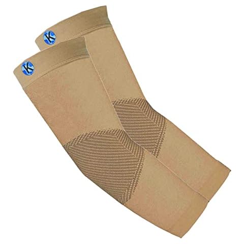 Kinship Comfort Brands Elbow Brace Compression Support Sleeve for Tendonitis, Golfer & Tennis Elbow, Arthritis & Bursitis | Compression Support to Reduce Joint Pain | 1 Pair Cover
