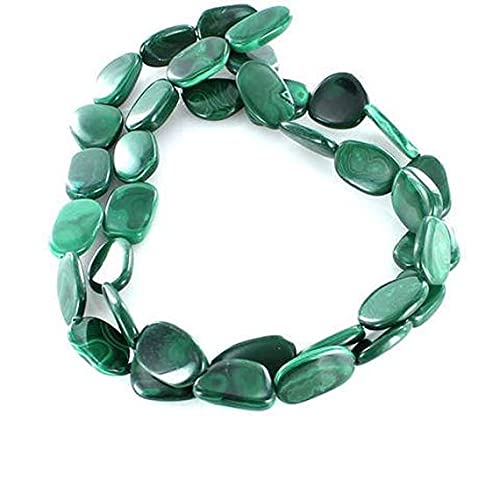 Malachite perles de qualité supérieure en galets plats LKBEADS