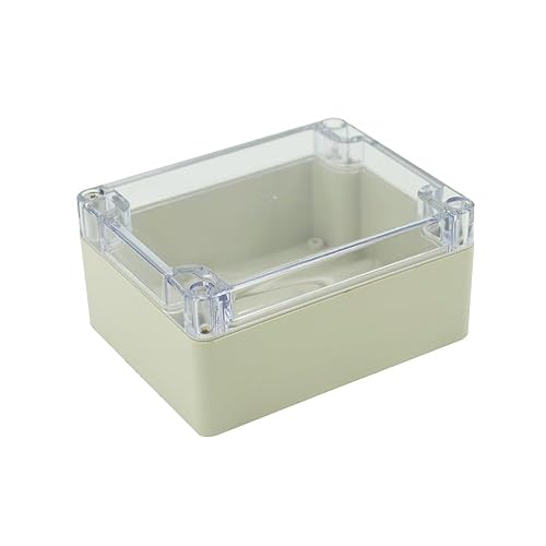 UHZBTEC Caja transparente para proyectos electrónicos a prueba de polvo, caja de conexiones de plástico ABS para exteriores, caja de conexiones 4.52
