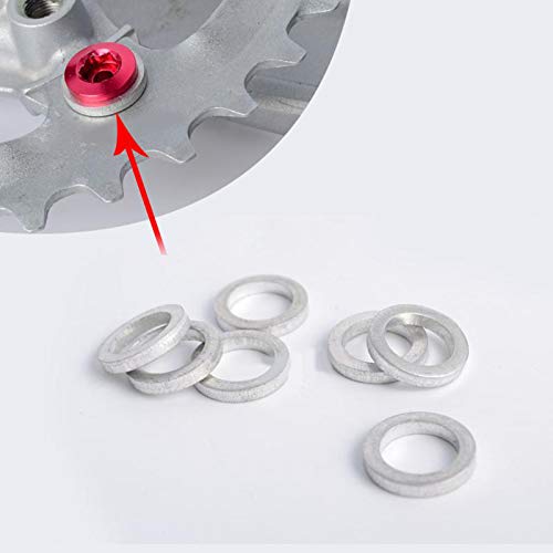 10Pack Bike Alumínio de Substituição Do de Corrente Espaçador Da Arruela Da Gaxeta Parte de Fixação
