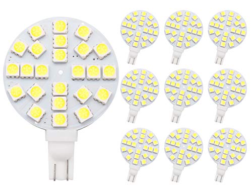 Grv T10 921 194 24-5050 Smd Led Bulb Ac/Dc12V-24V Super Bright Light 30W Halogen Bulb Replacement Rv Camper Cabinet Dome Light Cool White Pack Of 10 (2.0Generation) #TOP12