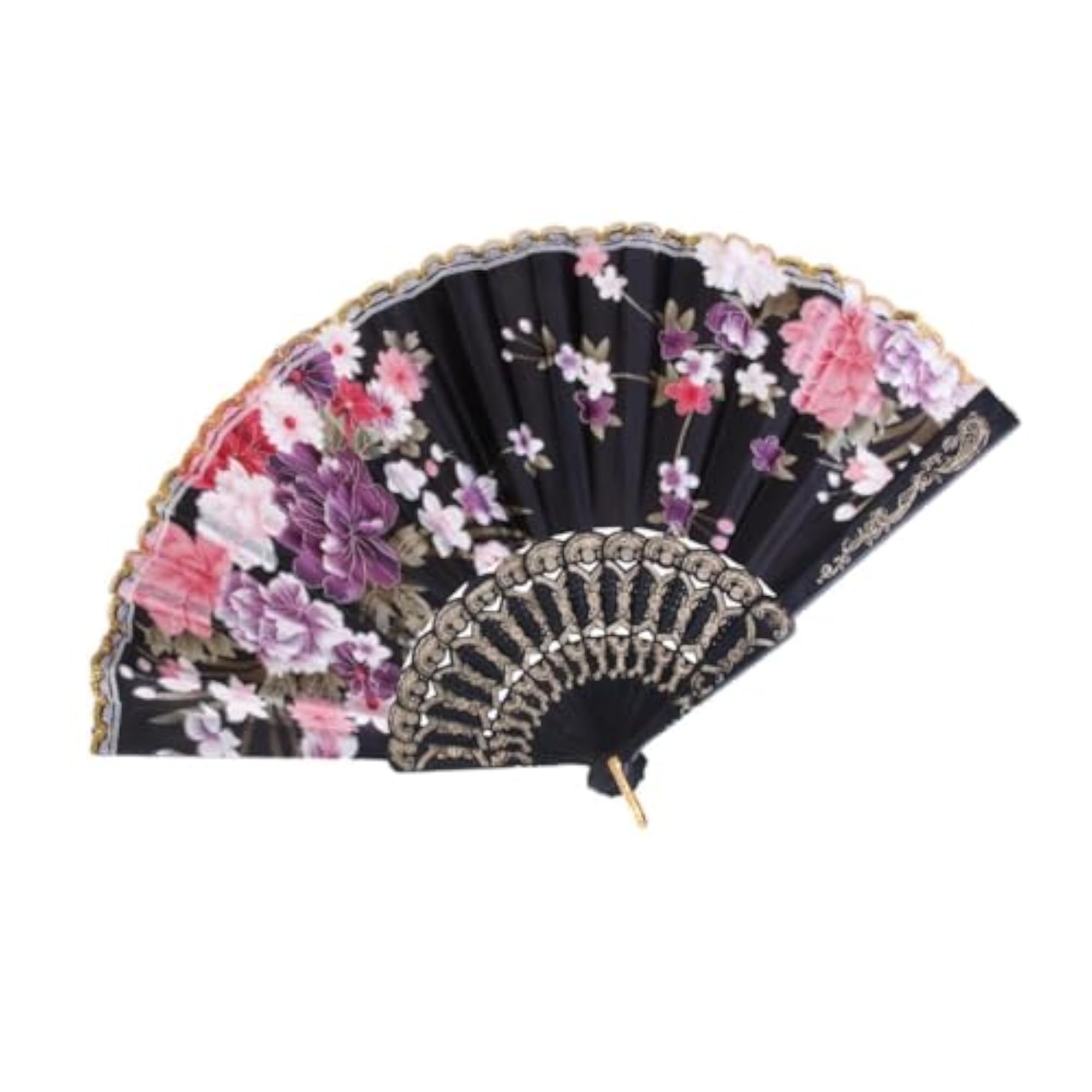 3xSweet Style Flowers Folding Fan