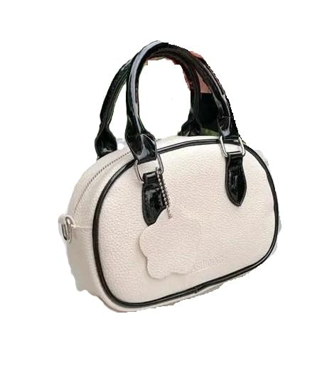 Women’s Elegant Handbag PU Material Self Design Pattern Stylish Carry Bag for Travel and Outings White-image-13