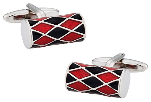 Gemelos Cuff-Daddy Unique Rojo y Negro en Estuche de Regalo miniatura 1