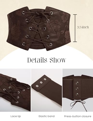 GRACE KARIN Women's Elastic Stretch Corset Waist Cincher Belt 5