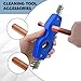 Lyxheth 4 in 1 Car Battery Cleaning Brush, Car Battery Terminal Cleaner, Anti-Rust Auto Battery Cleaner with Steel Wire, Battery Cleaner Tool Car Accessories for Cleaning Auto Battery Post (Blue)