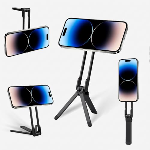 Magnetico Supporto Smartphone 3in1 Treppiede per Magsafe in Alluminio Supporto Pieghevole Piccolo per Telefono Cellulare Mini Treppiede per iPhone 17/16/15/14/13/12 Pro Max