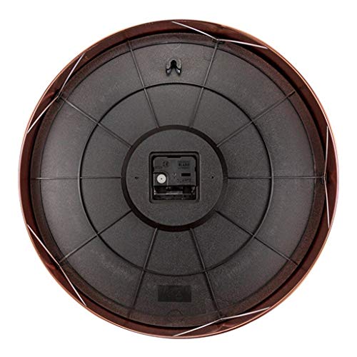 Nextime Wall Clock – Ø 40Cm-Metal & Glass-Red & Copper-'Very Essential', Multi-Coloured #TOP3