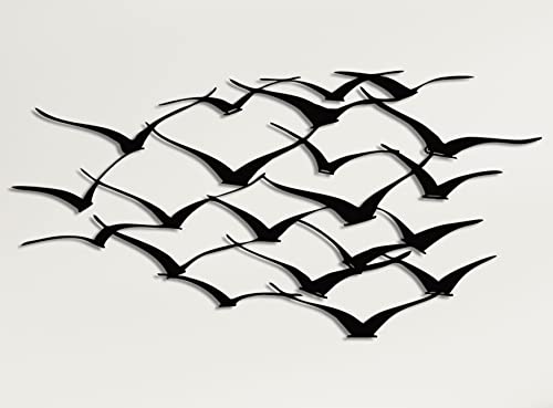 DEKADRON Metal Wall Art - Cranes - 3D Wall Silhouette Metal Wall Decor Home Office Decoration Bedroom Living Room Decor Sculpture (46