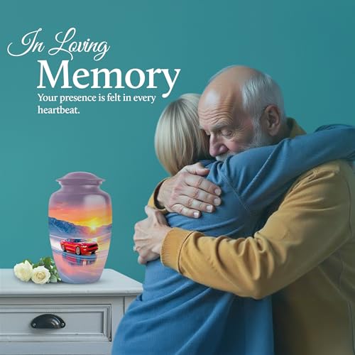 Image of Car Urn Decorative Urn for Ashes 1 Large & 2 Small | Memorial Keepsakes for Ashes, Small Keepsake Urns