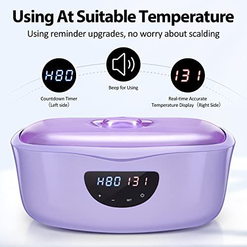 Paraffin Wax Machine For Hand And Feet - Ejiubas 5000Ml Paraffin Wax Bath With Ready To Use Reminder, Real Time Temperature Monitor,20Min Fast Wax Meltdown Paraffin Wax Warmer Moisturizing Kit #TOP1
