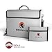 Spardis XXL (16" x 12" x 3.5") Fireproof Document Safe Bag with Locking Zipper - Heat Resistant to 2100 F Degrees with Dual Layer Silicone Coated Fiberglass and Heat Blocking Aluminum