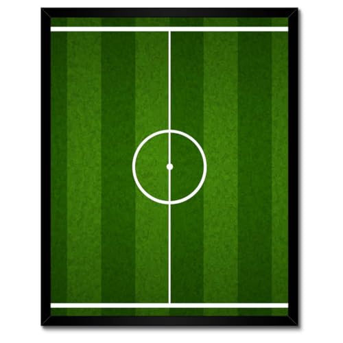 Terrain de football des fans poster sous cadre blanc 40 x 50 cm