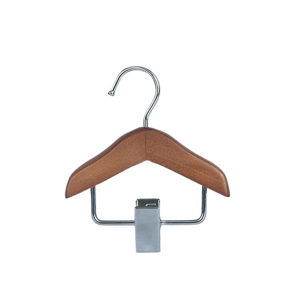 5pcs Clothes Hanger Wooden Garment Hook Clip Pet Apparel Organizer Space-Saving Wardrobe Storage Solution(B)