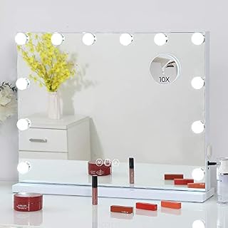 FENCHILIN Large Vanity Mirror with Lights, Hollywood Lighted Makeup Mirror with Dimmable LED