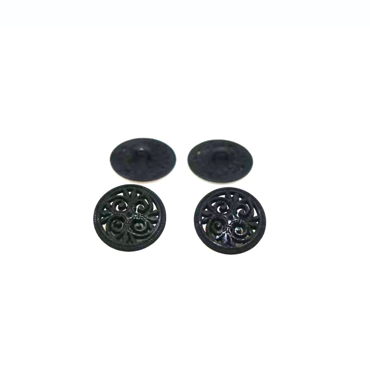 20 piezas 17mm 20mm 23mm vástago plateado botones de Metal for costura
