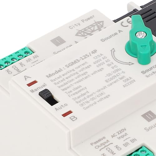 Commutateur de transfert 125A ATS 4P triphasé secours groupe électrogène inverseur de source