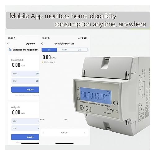 Medidor de energía bidireccional Zigbee 80A Monofásico Tuya con Hub para control de consumo KWh 6