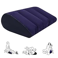 Sex Lendenkissen Sex Kissen, Aufblasbarer Keil Dreieck Kissen für Sexstellungen Erotik Kissen Ramps Sex Spielzeug Sex Frauen Position Kissen Sexmöbel für Paare, Männer, Frau (Blu Scuro)