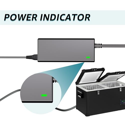 Image of AC Power Adapter 110-240V for Car Refrigerator Auto Portable Fridge Freezer | Replacement Power Cord Compatible with Alpicool, Bodega, Euhomy, BougeRV, ARB, ICECO, Setpower, JoyTutus Cooler