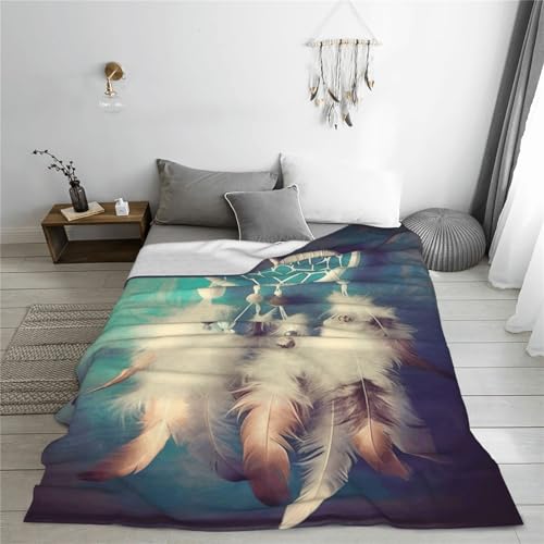 Couverture micro polaire chaude pour lit et canapé, style attrape-rêves - 6