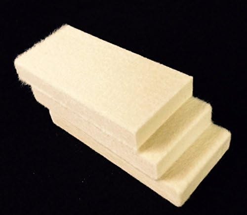 3 Pack Firm Felt Polishing Block 2" x 4" x 1/2"