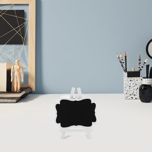 Mini pizarra de madera reutilizable Gadpiparty con soporte rectangular estable 5