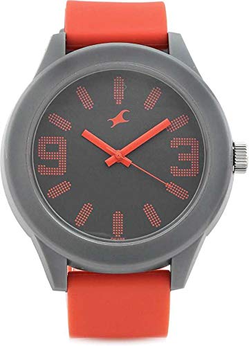 fastrack orange dial watch