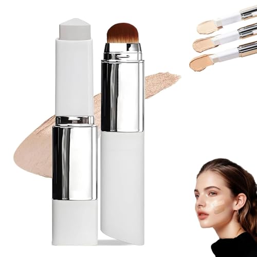Base De Maquillaje En Barra Chartming Con Brocha Que Cambia Color, V White Coreana, Cobertura Media A Completa Larga Duración For Todo Tipo Piel(Natural)