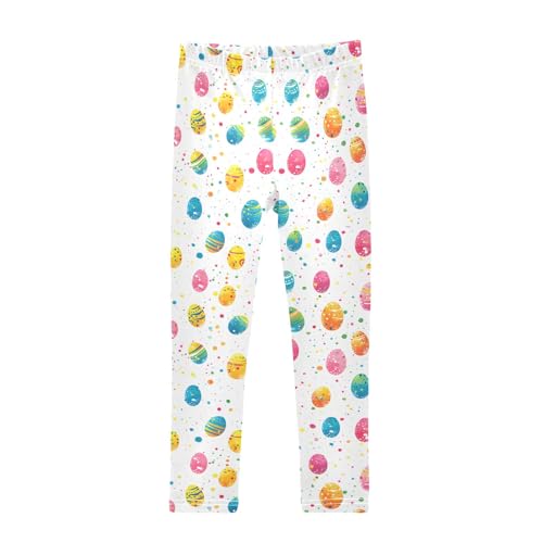 Splash Ink Egg Tile Girls Leggings Athletic Pants Tights Stretch Bottom