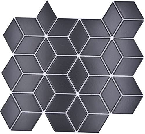 Mozaika ceramiczna mozaika kombi 3D kostka uniwersalna czarna matowa łazienka kuchnia ściana MOS13-POV5_f